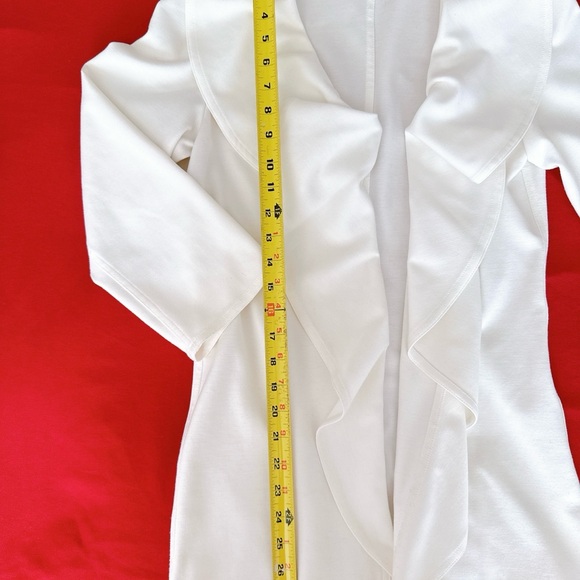 Calvin Klein White ruffle blazer - Size 2 (small) - Picture 8 of 13